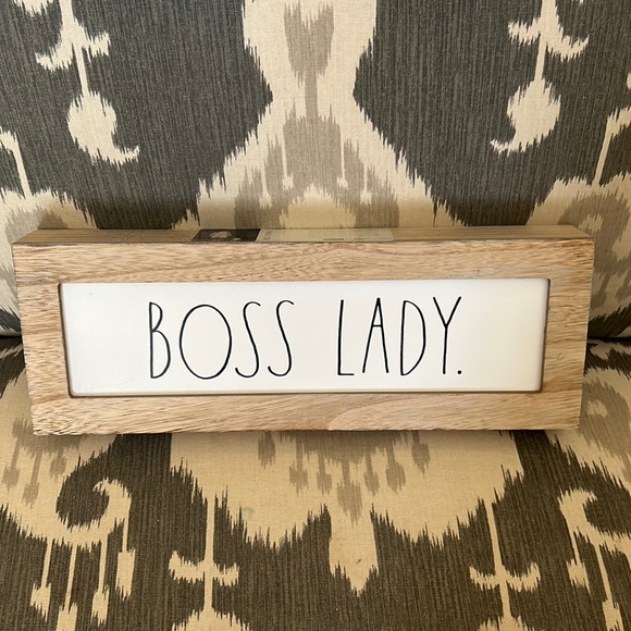 Rae Dunn | Accents | Rae Dunn Boss Lady Wood Block Sign | Poshmark